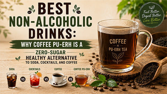 Best Non Alcoholic Drinks Why Coffee Pu-erh is a Zero-Sugar Healthy Alternative to Soda, Cocktails, and Coffee